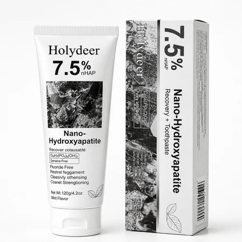 Holydeer Recovery Toothpaste, 7.5 Nano Hydroxyapatite 100% Organic | Mint Flavor (120g)