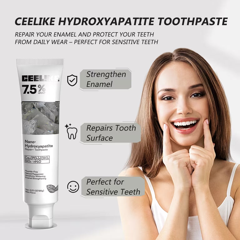 Holydeer Recovery Toothpaste, 7.5 Nano Hydroxyapatite 100% Organic | Mint Flavor (120g)