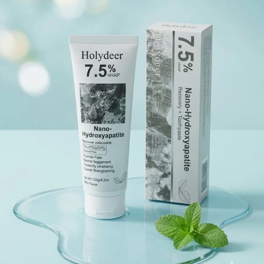 Holydeer Recovery Toothpaste, 7.5 Nano Hydroxyapatite 100% Organic | Mint Flavor (120g)