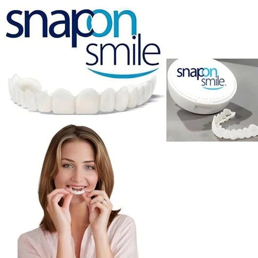 Snap on Smile 2Pcs/Set Comfort Fit White Teeth Cover Veneer Kit