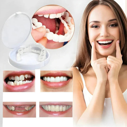 Snap on Smile 2Pcs/Set Comfort Fit White Teeth Cover Veneer Kit