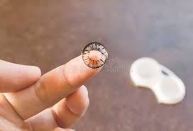 Eye contact lense eye care lense party wear lense in light grey