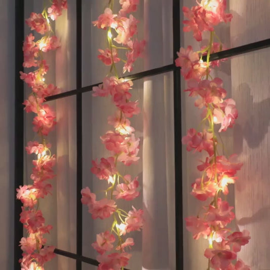 Led cherry flower string light - Home decoration led cherry flower bail light - Room weddings Decoration light